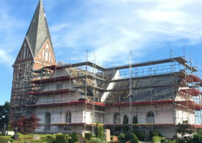 Ullerup kirkes tag cases restaurering projekter